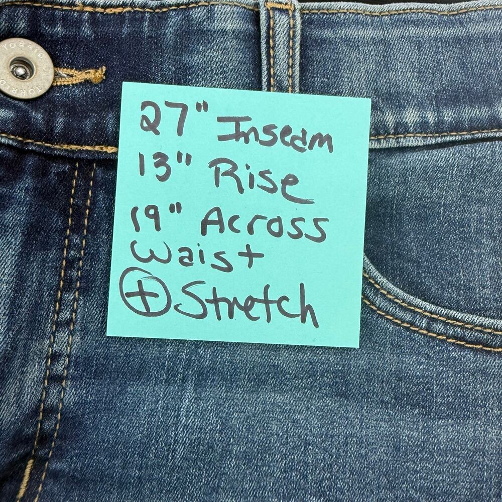 Torrid Jeans Women's 20 Regular Blue Stretch Denim 27 Inseam High Rise - Picture 7 of 7